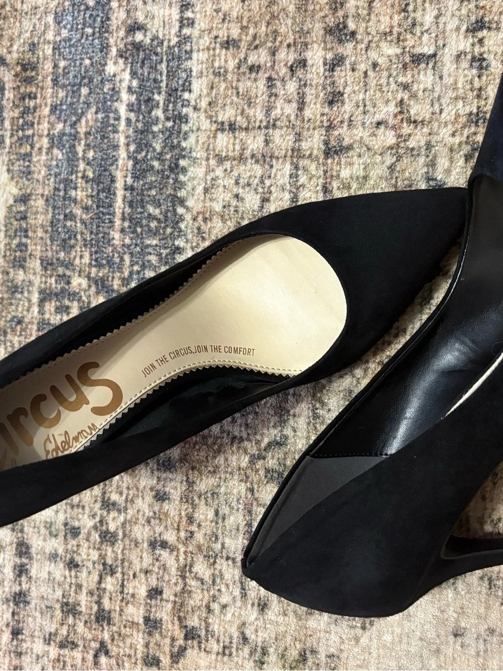 Circus by Sam Edelman Classic Pointed Heel Black Suede Size 8